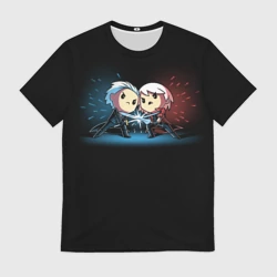 Мужская футболка 3D Данте против Вергилия