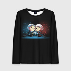 Женский лонгслив 3D Данте против Вергилия