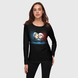 Женский лонгслив 3D Данте против Вергилия - фото 2