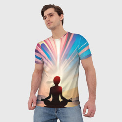 Мужская футболка 3D Свет Будды - фото 2