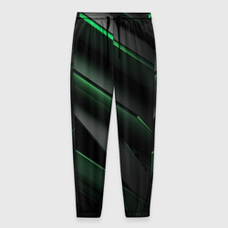 Мужские брюки 3D Зеленые яркие абстрактные вставки спортивный стиль