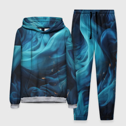 Синие абстрактные волны – Мужской костюм с толстовкой 3D с принтом купить со скидкой в -20%