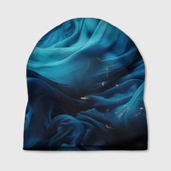 Синие абстрактные волны – Шапка 3D с принтом купить