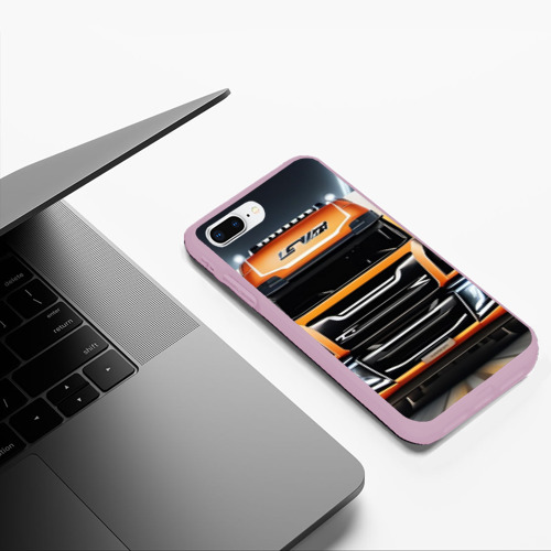 Чехол для iPhone 7Plus/8 Plus матовый Дальнобойщики, цвет розовый - фото 5