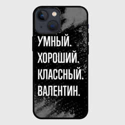 Чехол для iPhone 13 mini Умный хороший классный: Валентин