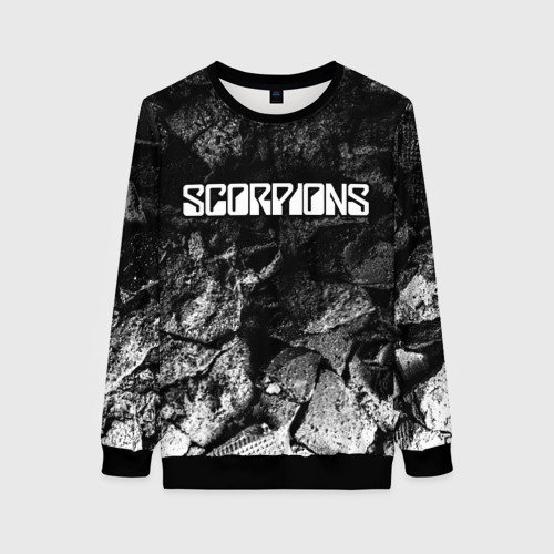 Женский свитшот 3D Scorpions black graphite, цвет 3D печать