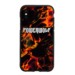 Чехол для iPhone XS Max матовый Powerwolf red lava