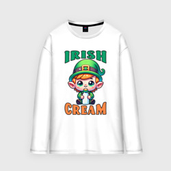 Женский лонгслив oversize хлопок Irish Cream