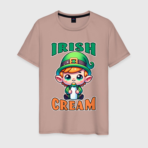 Мужская футболка хлопок Irish Cream, цвет пыльно-розовый