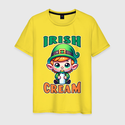 Мужская футболка хлопок Irish Cream, цвет желтый