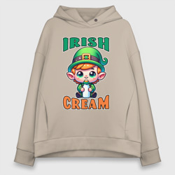 Женское худи Oversize хлопок Irish Cream