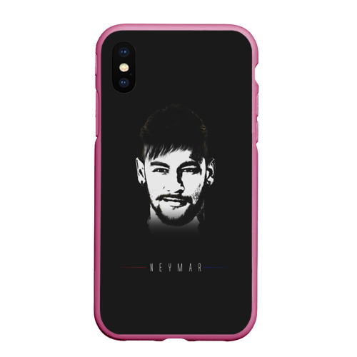 Чехол для iPhone XS Max матовый Neymar da Silva Santos Junior, цвет малиновый