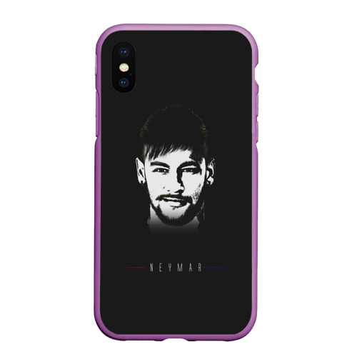 Чехол для iPhone XS Max матовый Neymar da Silva Santos Junior, цвет фиолетовый