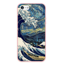Чехол для iPhone 5/5S матовый Большая волна в Канагаве - Ван Гог