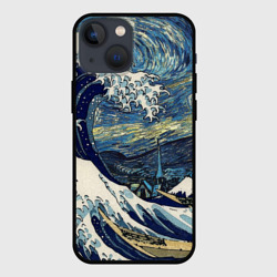 Чехол для iPhone 13 mini Большая волна в Канагаве - Ван Гог