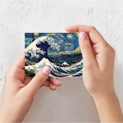 Поздравительная открытка Большая волна в Канагаве - Ван Гог - фото 2