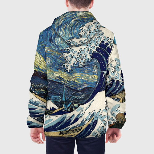 Мужская куртка 3D Большая волна в Канагаве - Ван Гог, цвет 3D печать - фото 5
