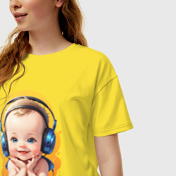 Женская футболка хлопок Oversize Мой малыш - фото 2