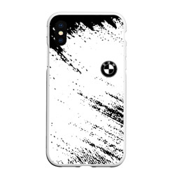 Чехол для iPhone XS Max матовый BMW краски текстура брызги