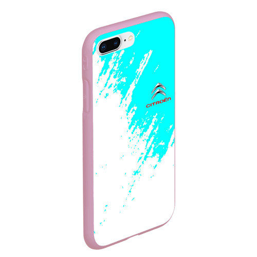 Чехол для iPhone 7Plus/8 Plus матовый Citroen краски голубой, цвет розовый - фото 3