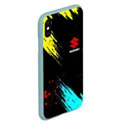 Чехол для iPhone XS Max матовый Suzuki краски абстрактные - фото 2