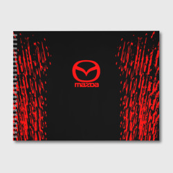 Альбом для рисования Mazda краски красные штрихи