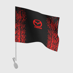 Флаг для автомобиля Mazda краски красные штрихи