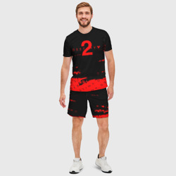 Мужской костюм с шортами 3D Destiny 2 краски надписи - фото 2
