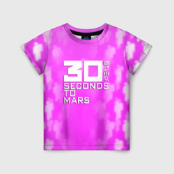 Детская футболка 3D 30 seconds to mars pink