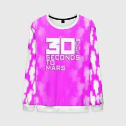 Мужской свитшот 3D 30 seconds to mars pink