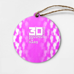 Деревянная игрушка круг 30 seconds to mars pink