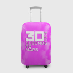 Чехол для чемодана 3D 30 seconds to mars pink