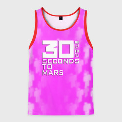 Мужская майка 3D 30 seconds to mars pink