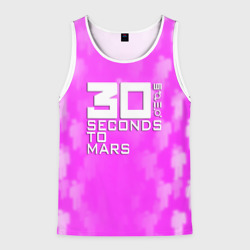 Мужская майка 3D 30 seconds to mars pink