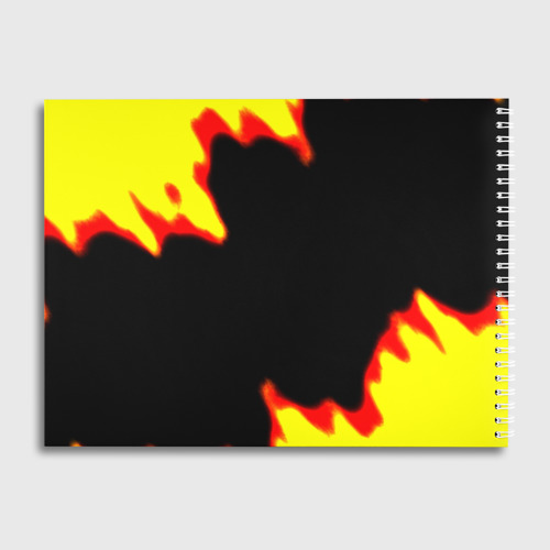 Альбом для рисования Serious Sam лого краски с огнём - фото 2