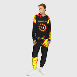 Мужской костюм с толстовкой 3D Serious Sam лого краски с огнём - фото 2