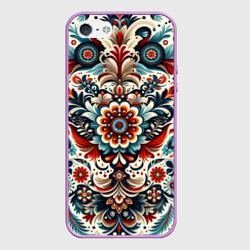 Чехол для iPhone 5/5S матовый Словенский паттерн