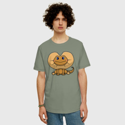 Мужская футболка хлопок Oversize Ящерица с капюшоном - фото 2