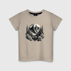Детская футболка хлопок Готический замок - нейросеть