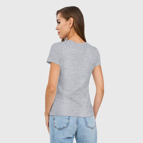 Женская футболка хлопок Slim Ронни Коулман, цвет меланж - фото 4