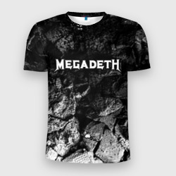 Megadeth black graphite – Мужская футболка 3D Slim с принтом купить со скидкой в -9%