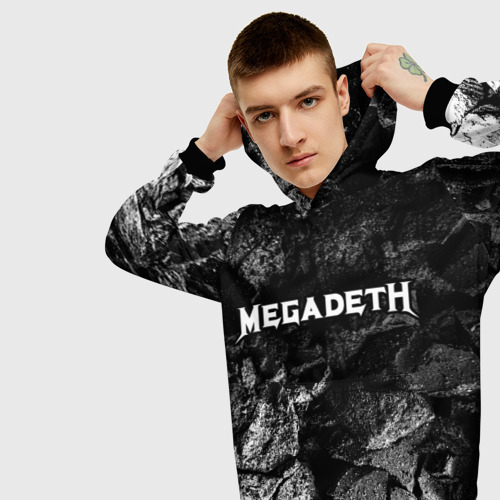 Мужская толстовка 3D Megadeth black graphite, цвет черный - фото 5