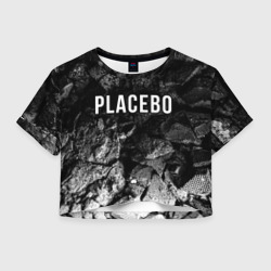 Женская футболка Crop-top 3D Placebo black graphite