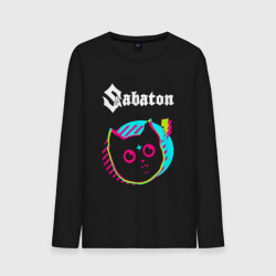 Мужской лонгслив хлопок Sabaton rock star cat