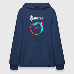 Худи SuperOversize хлопок Sabaton rock star cat