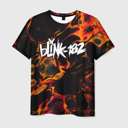 Мужская футболка 3D Blink 182 red lava