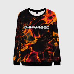 Мужской свитшот 3D Disturbed red lava