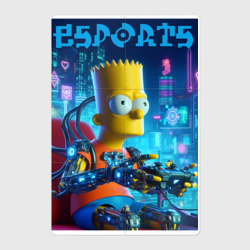 Магнитный плакат 2Х3 Cyber Bart Simpson - esport