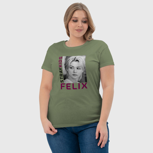 Женская футболка хлопок Felix funart, цвет авокадо - фото 6