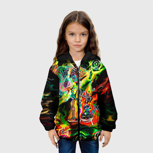 Детская куртка 3D Хамелеон и стихии, цвет черный - фото 4
